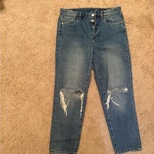 Blank NYC straight leg jeans with Button fly